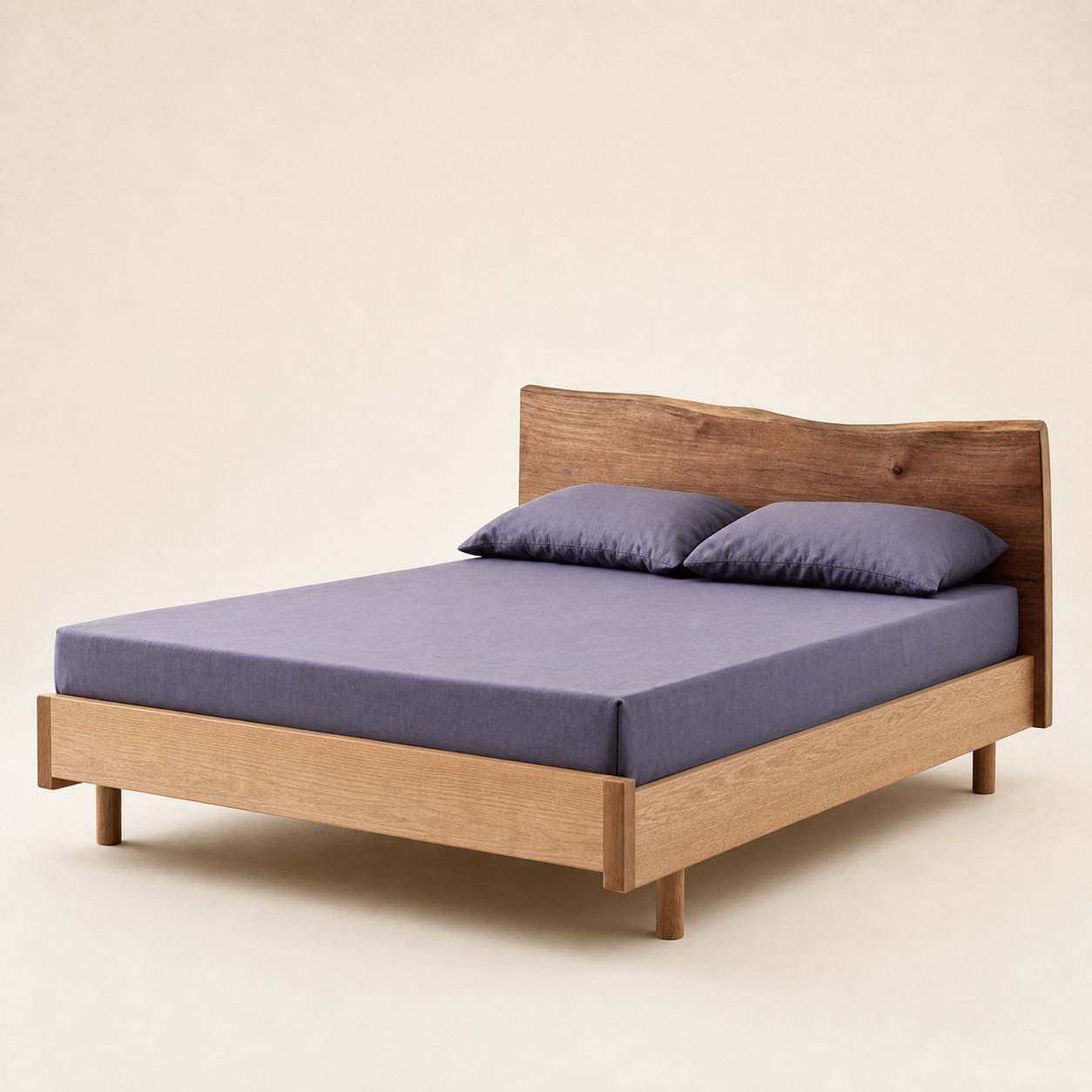 Viareggio Light Frame Bed — Photoreal concept visual