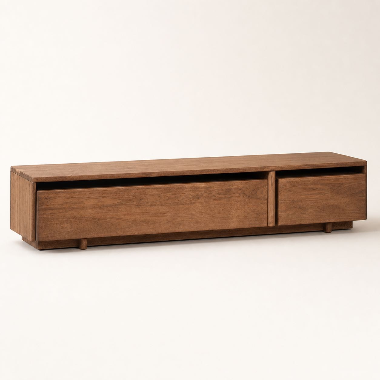 Livorno Floating Media Console — Photoreal concept visual
