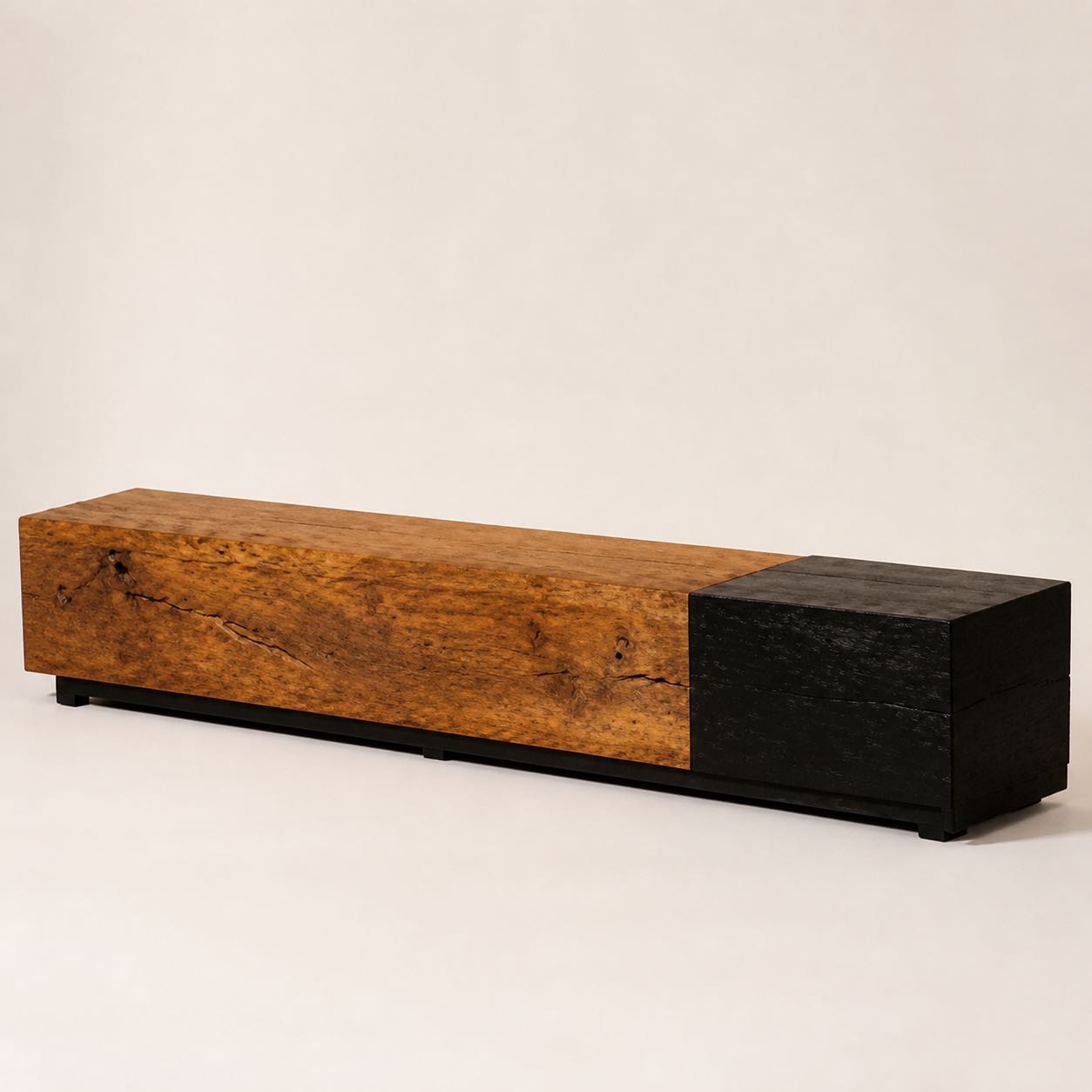 Carrara Two-tone Media Cabinet — Photoreal concept visual