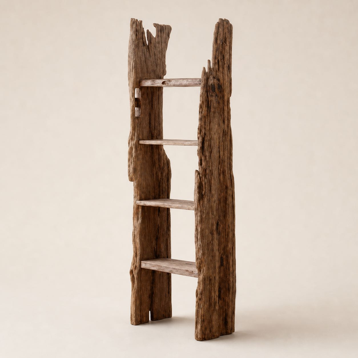 Garfagnana Rift Ladder Shelf — Photoreal concept visual
