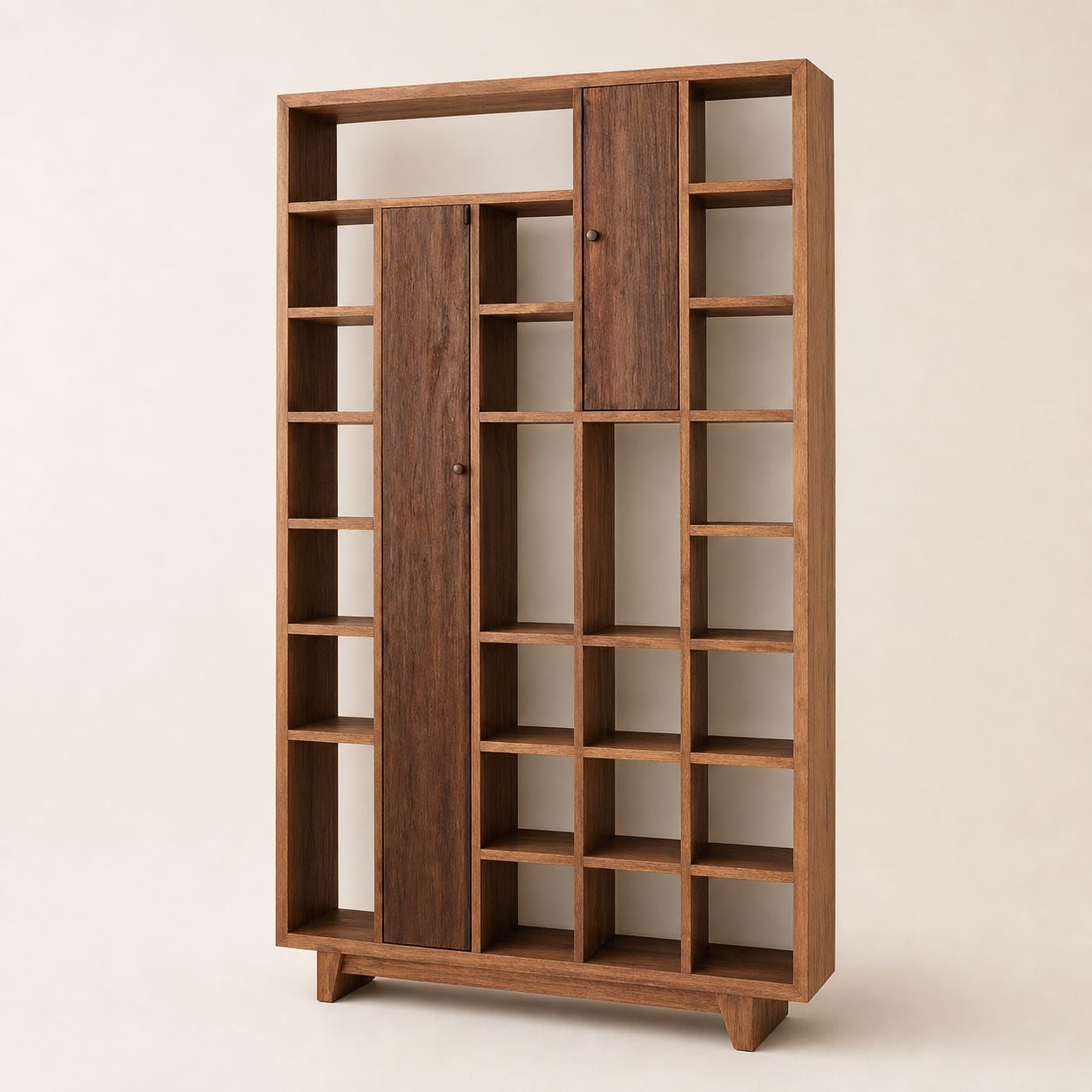 Arezzo Slatted Tall Cabinet — Photoreal concept visual