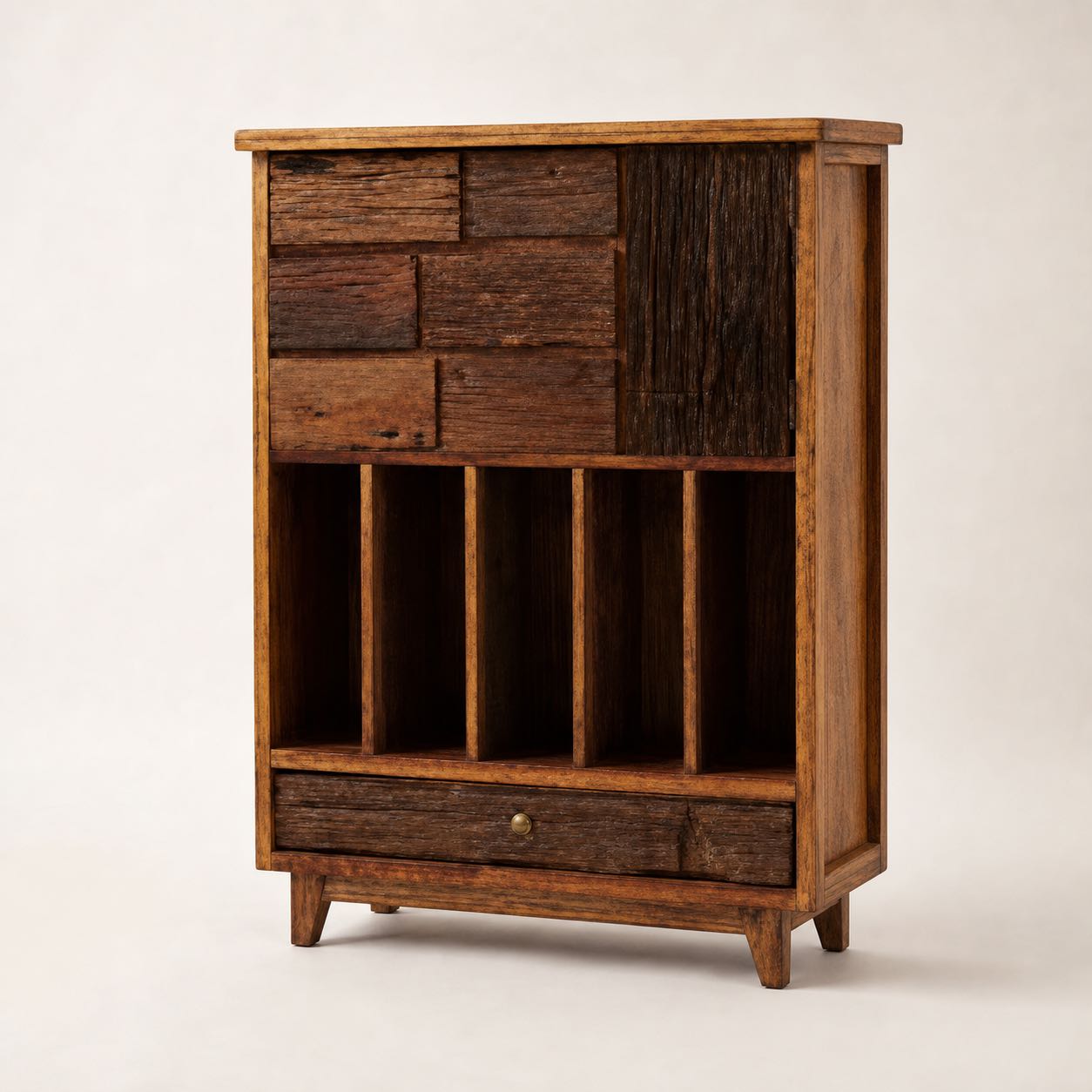Montepulciano Patchwork Wine Cabinet — Photoreal concept visual