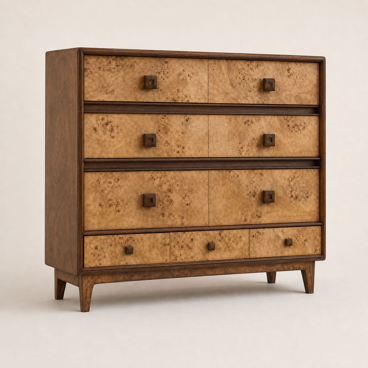 Volterra Four-drawer Tall Chest — Photoreal concept visual