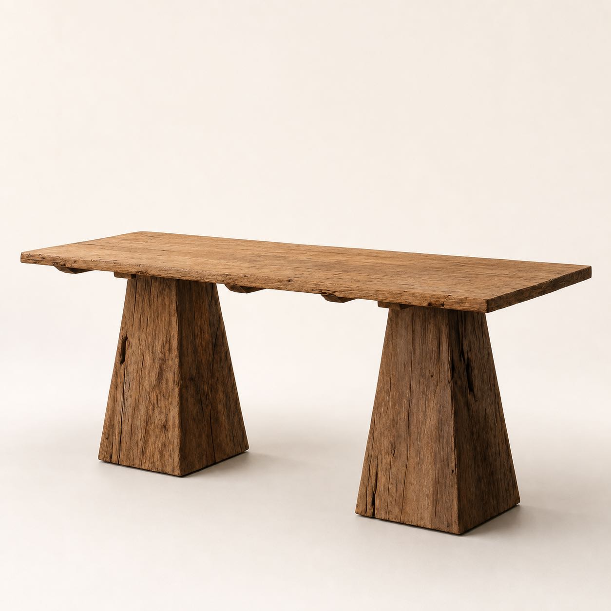 Orcia Twin-pedestal Dining Table — Photoreal concept visual