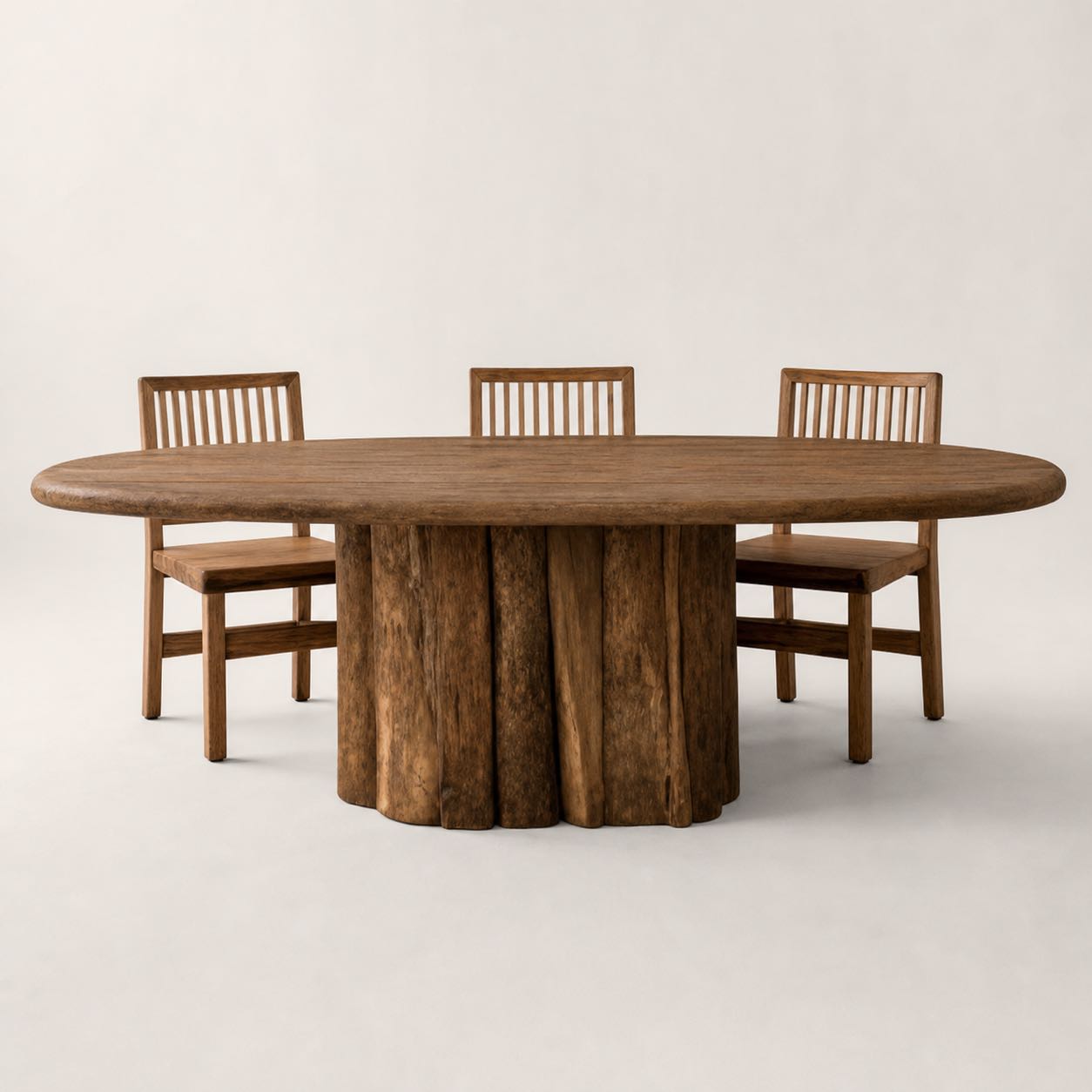 Montalcino Ancient Oval Table — Photoreal concept visual
