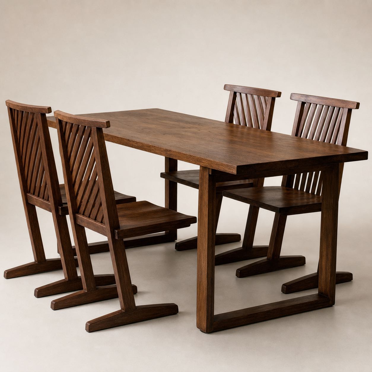 Lucca Framed Dining Set — Photoreal concept visual