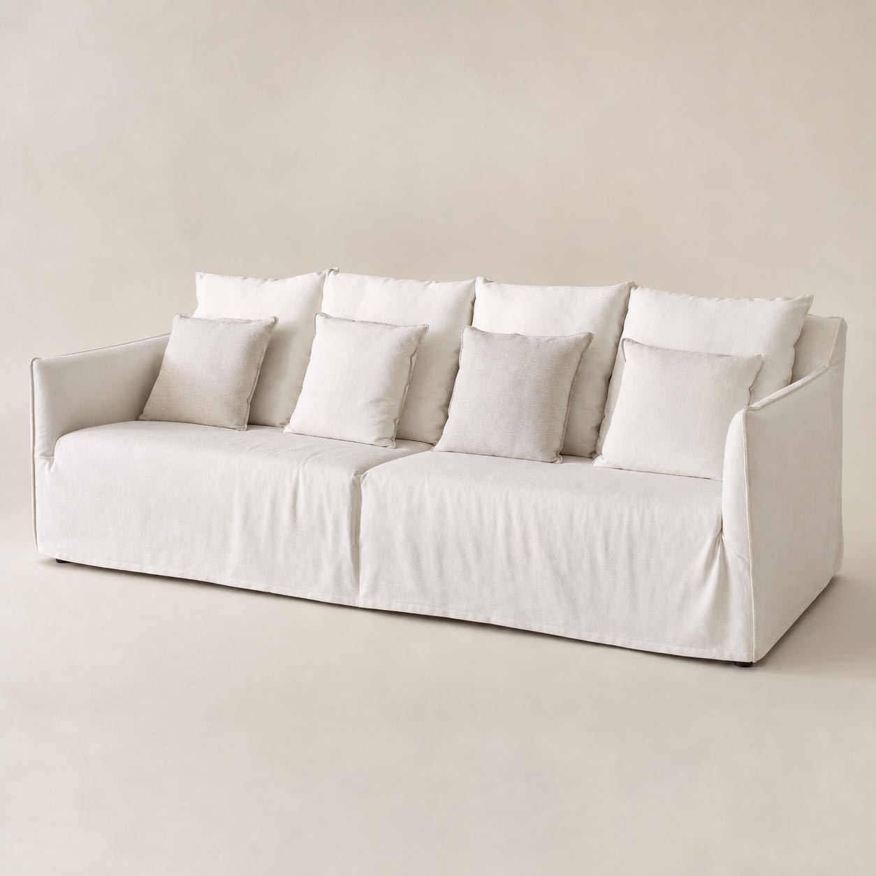 Pienza Deep Linen Sofa — Photoreal concept visual