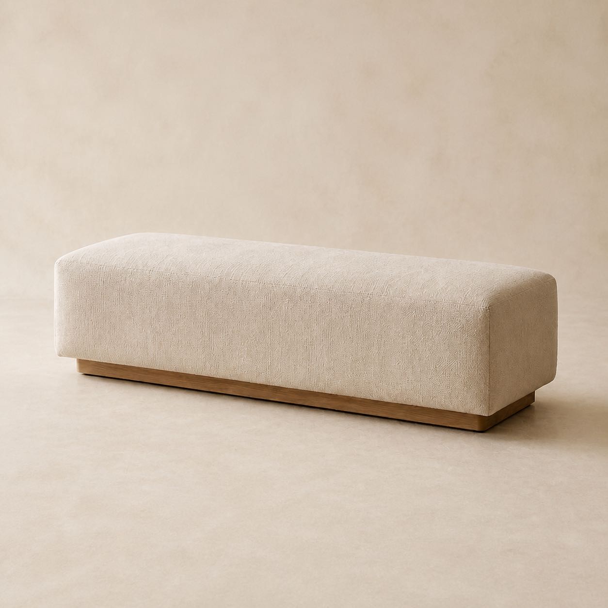 Assisi Bed Bench — Photoreal concept visual