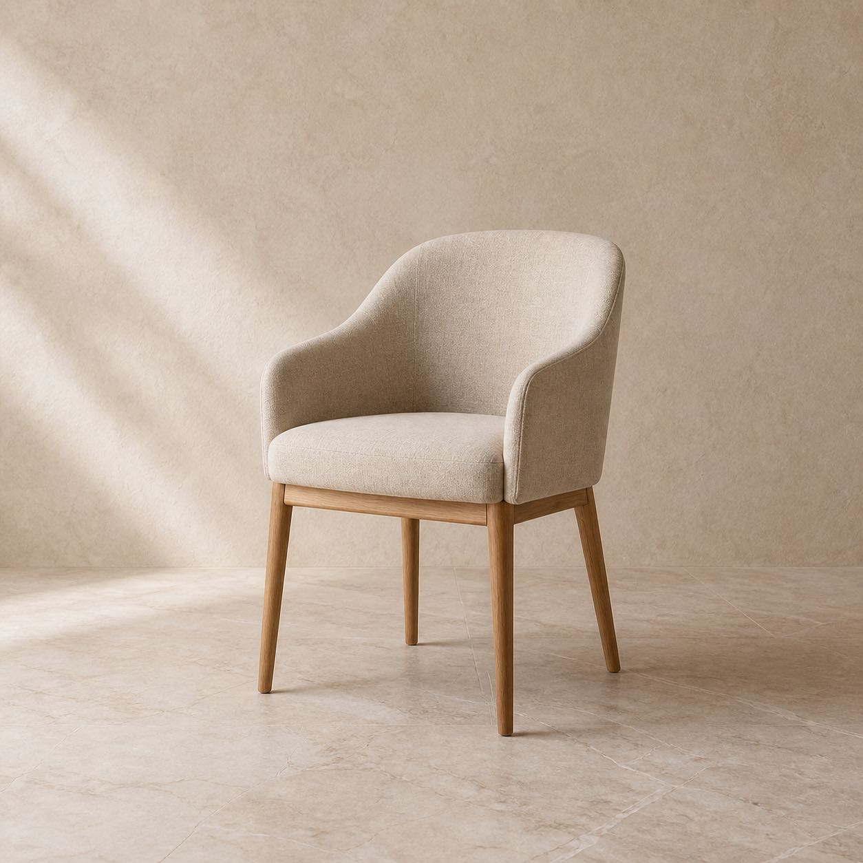 Montalcino Upholstered Chair — Photoreal concept visual