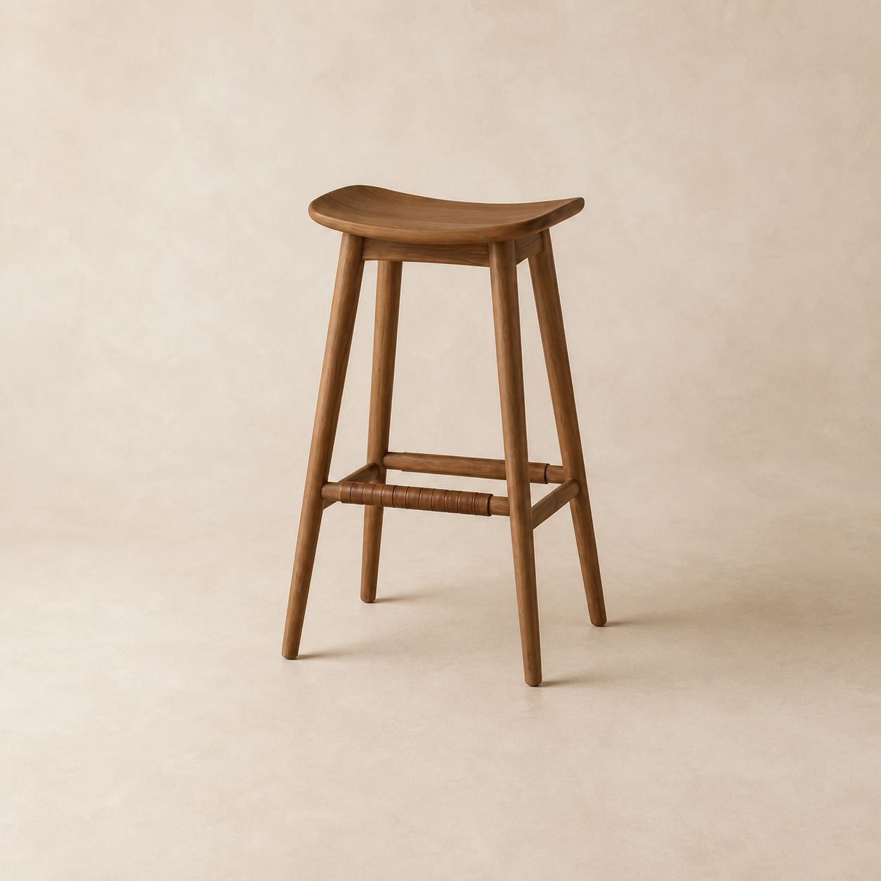 Siena Saddle Bar Stool — Photoreal concept visual