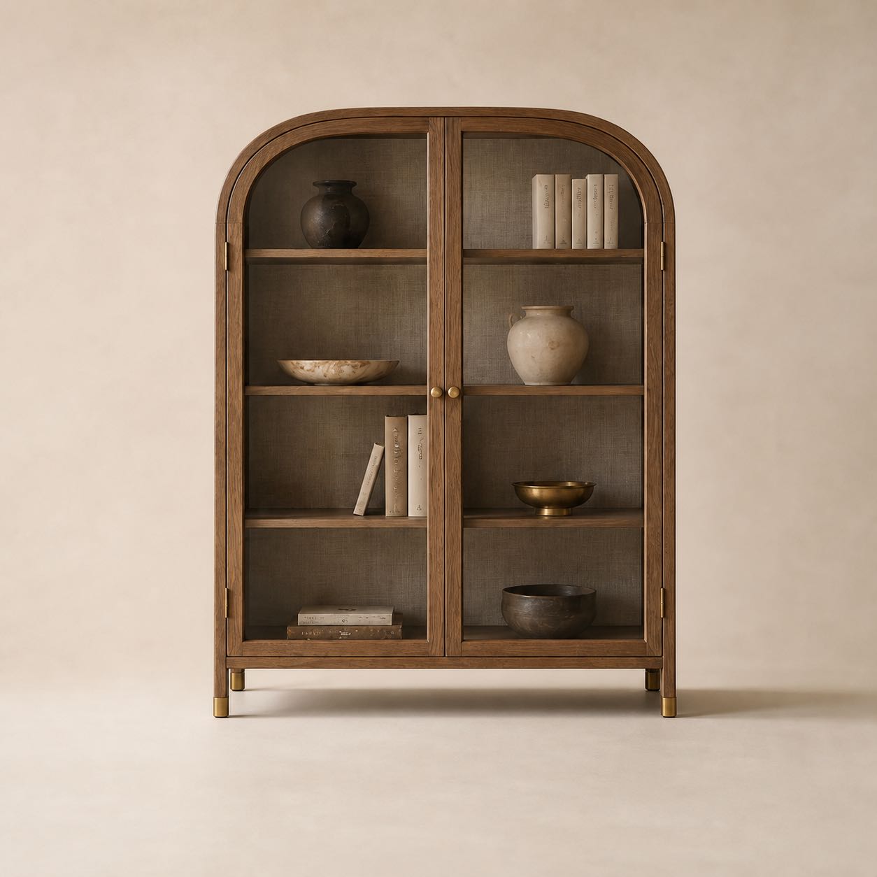 Basilica Display Cabinet — Photoreal concept visual