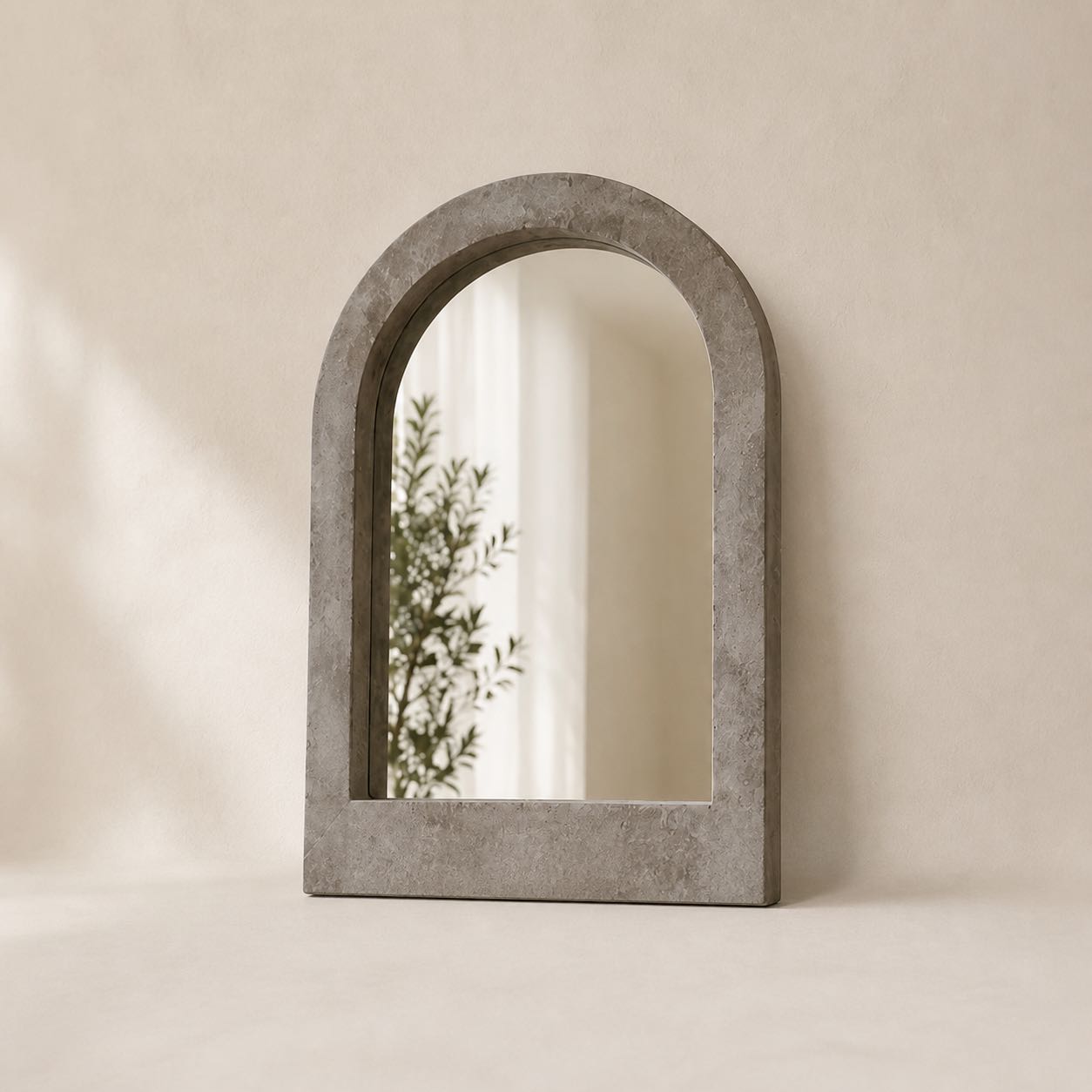 Specchio Mineral Arch Mirror — Photoreal concept visual