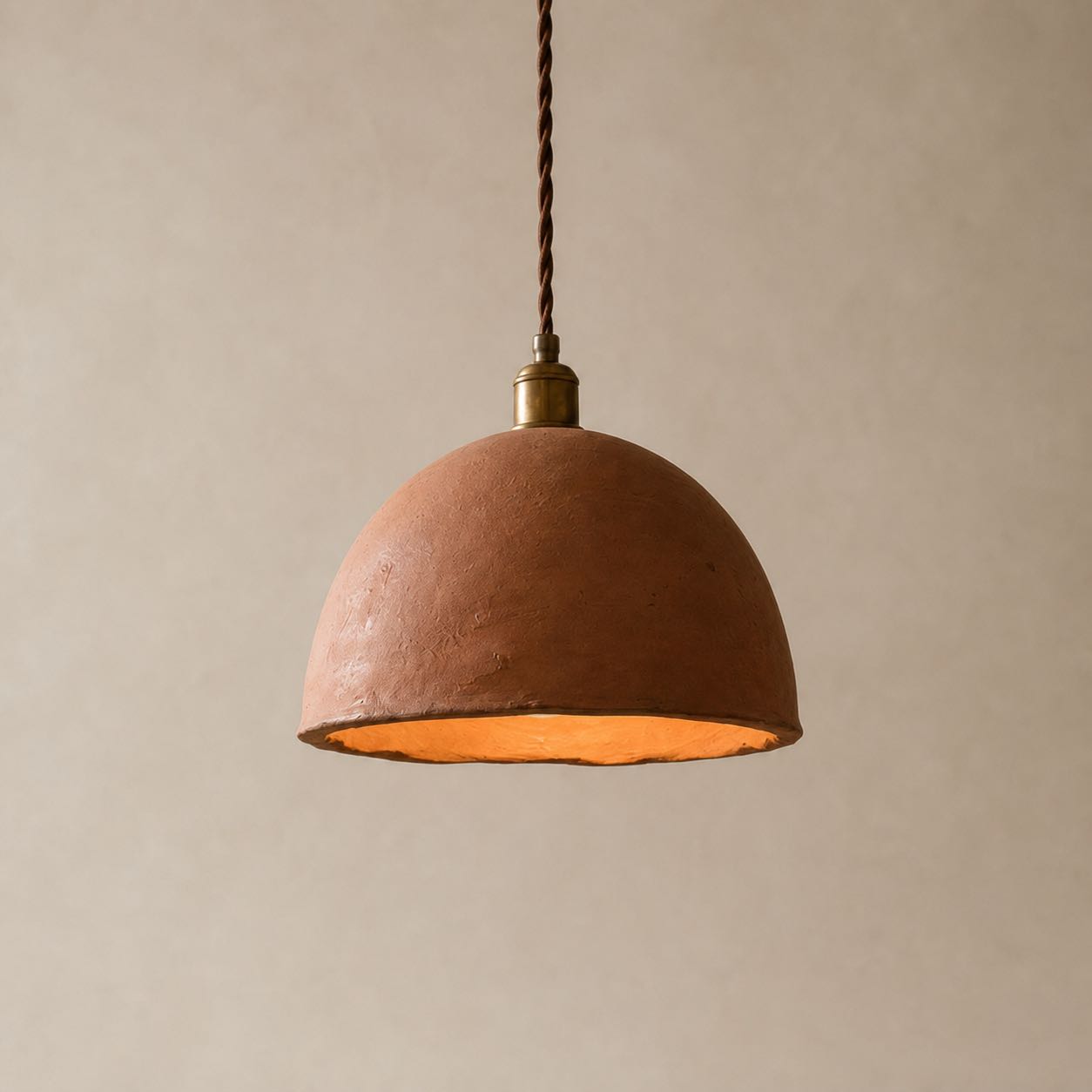 Terra Dome Pendant — Photoreal concept visual