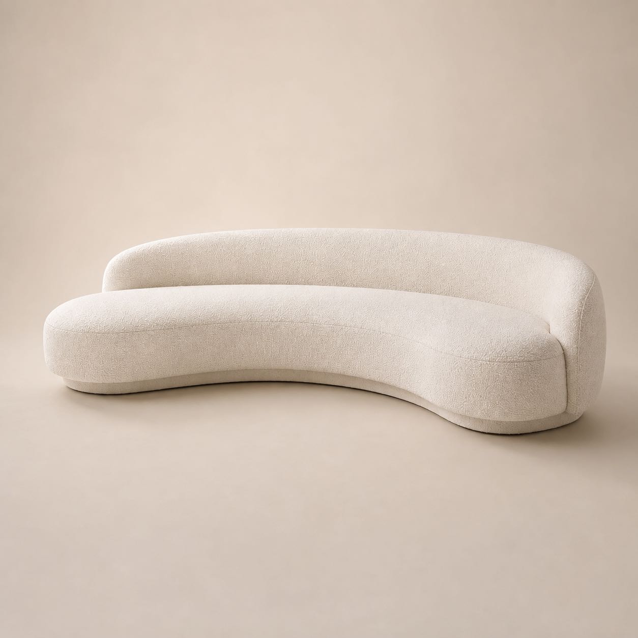Lucca Curved Sofa — Photoreal concept visual